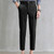 Mens Thin Black Suit Pants Casual Straight Leg Nine Minute Pants, Size: 28(Black)