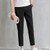 Mens Thin Black Suit Pants Casual Straight Leg Nine Minute Pants, Size: 28(Black)