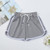 Women Casual Loose Outerwear High Waist Straight Yoga Shorts, Size: M(Light Grey)