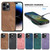 For iPhone 14 Pro Max Vintage Leather PC Back Cover Phone Case(Brown)