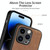 For iPhone 14 Vintage Leather PC Back Cover Phone Case(Brown)