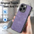 For iPhone 13 Vintage Leather PC Back Cover Phone Case(Purple)