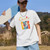 Summer Men Short-sleeved Loose Half-sleeved Cotton T-shirt, Size: S(White Four Beast)