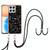For Honor X8 4G Electroplating Dual-side IMD Phone Case with Lanyard(Equation)