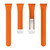 For Samsung Galaxy Watch 6 / 6 Classic Magnetic Silver Buckle Slim Silicone Watch Band(Orange)