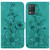 For Realme 8 5G Global / V13 5G Lily Embossed Leather Phone Case(Green)