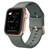 For Apple Watch Series 7 41mm Pin Buckle Silicone Watch Band(Olive)