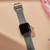 For Apple Watch Series 8 41mm Pin Buckle Silicone Watch Band(Olive)
