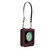 For Samsung Galaxy Z Flip5 Rhombic Texture Phone Case with Long & Short Lanyard(Wine Red)