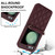 For Samsung Galaxy Z Flip5 Rhombic Texture Phone Case with Long & Short Lanyard(Wine Red)