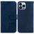 For iPhone 15 Pro Max Little Tiger Embossed Leather Phone Case(Dark Blue)