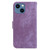 For iPhone 14 Little Tiger Embossed Leather Phone Case(Purple)