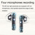 Havit ENC TWS Super Long Battery Life ENC Noise Reduction Wireless Bluetooth Earphones, Style: S3 (Black)