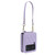 For Samsung Galaxy Z Flip4 Rhombic Texture Phone Case with Long & Short Lanyard(Light Purple)