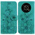 For Honor X9 Lily Embossed Leather Phone Case(Green)