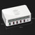 818PF 5 USB Ports + Type-C Smart Digital Display Wireless Phone Charger, Style: US Plug (White)