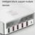 818PF 5 USB Ports + Type-C Smart Digital Display Wireless Phone Charger, Style: US Plug (White)