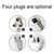 818PF 5 USB Ports + Type-C Smart Digital Display Wireless Phone Charger, Style: US Plug (White)