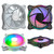 MF140 HALO ARGB 14cm RGB 5V/3PIN Computer Case Quiet PWM Fan PC CPU Cooler, Color: Black