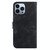 For iPhone 13 Pro Lily Embossed Leather Phone Case(Black)