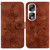 For Honor 90 Pro Lily Embossed Leather Phone Case(Brown)