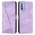 For Motorola Moto G51 5G Dream Triangle Leather Phone Case with Lanyard(Purple)