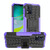 For Motorola Moto E13 Tire Texture TPU + PC Phone Case with Holder(Purple)