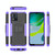 For Motorola Moto E13 Tire Texture TPU + PC Phone Case with Holder(Purple)