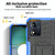 For Motorola Moto E13 Tire Texture TPU + PC Phone Case with Holder(Purple)