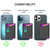 For IPhone 12 / 13 / 14 Series AhaStyle PT133-C Silicone Magnetic Card Case(Gray)