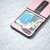 For Samsung Galaxy Z Flip5 ABEEL Cowhide Texture PU Phone Case with Holder(Pink)