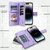 For iPhone 15 Pro Max Multi-Card Totem Zipper Leather Phone Case(Purple) For iPhone 15 Pro Max Multi-Card Totem Zipper Leather Phone Case(Purple)