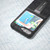 For Samsung Galaxy Z Flip5 ABEEL Retro Litchi Texture PU Phone Case with Holder(Black)