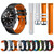 For Samsung Galaxy Watch 42mm 20mm Mesh Two Color Silicone Watch Band(Army Green Black)