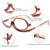 Makeup Presbyopic Glasses Monolithic Reading Glass Magnifying Glass, Degree: +400(Black)