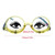 Makeup Magnifying Glass Presbyopic Glasses Flip Swivel Reading Glasses, Degree: +100(Blue Frame)