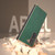 For Samsung Galaxy Z Fold5 Nano Electroplating Cross Texture Genuine Leather Phone Case(Green)