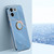 For vivo S17e XINLI Straight Edge 6D Electroplate TPU Phone Case with Ring Holder(Celestial Blue)