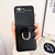 For Samsung Galaxy Z Flip5 Solid Color Litchi Leather Texture Protective Phone Case with Ring(Blue)