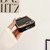 For Samsung Galaxy Z Flip5 Solid Color Litchi Leather Texture Protective Phone Case with Ring(Blue)