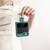 For Samsung Galaxy Z Flip5 Solid Color Litchi Leather Texture Protective Phone Case with Ring(Blue)