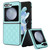For Samsung Galaxy Z Flip5 Rhombic Microfiber Folding Phone Case(Blue) For Samsung Galaxy Z Flip5 Rhombic Microfiber Folding Phone Case(Blue)