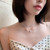 Simple Beaded Double-Layer Pearl Pendant Necklace(Gold)