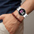 For Samsung  Galaxy Watch 4 Classic 42mm Two-Color Breathable Silicone Watch Band(Black + Blue)