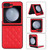 For Samsung Galaxy Z Flip5 Rhombic Microfiber Folding Phone Case(Red)