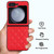 For Samsung Galaxy Z Flip5 Rhombic Microfiber Folding Phone Case(Red)