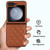 For Samsung Galaxy Z Flip5 Rhombic Microfiber Folding Phone Case(Brown) For Samsung Galaxy Z Flip5 Rhombic Microfiber Folding Phone Case(Brown)