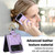 For Samsung Galaxy Z Flip4 Rhombic Microfiber Folding Phone Case with Ring(Purple)
