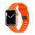 For Apple Watch 8 45mm Square Buckle Stripes Silicone Watch Band(Orange)