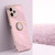 For Xiaomi Redmi 12 4G XINLI Straight Edge 6D Electroplate TPU Phone Case with Ring Holder(Cherry Purple)